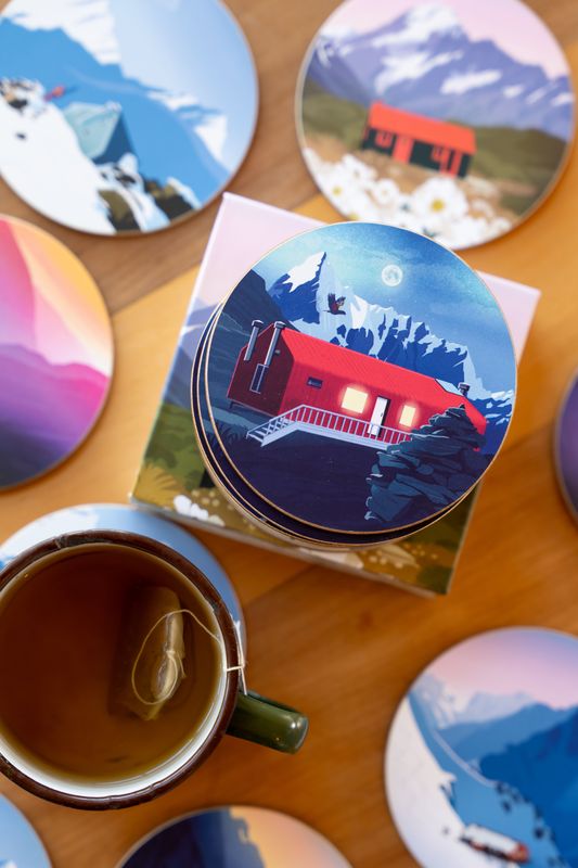 Backcountry Huts Coaster set