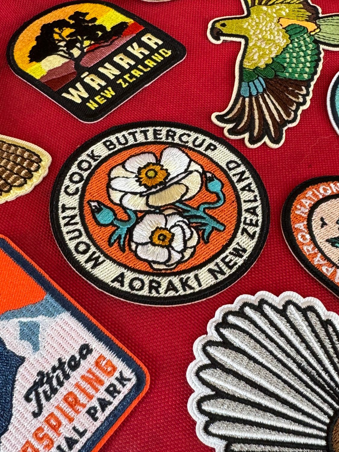 Mount Cook Buttercup iron-on patch