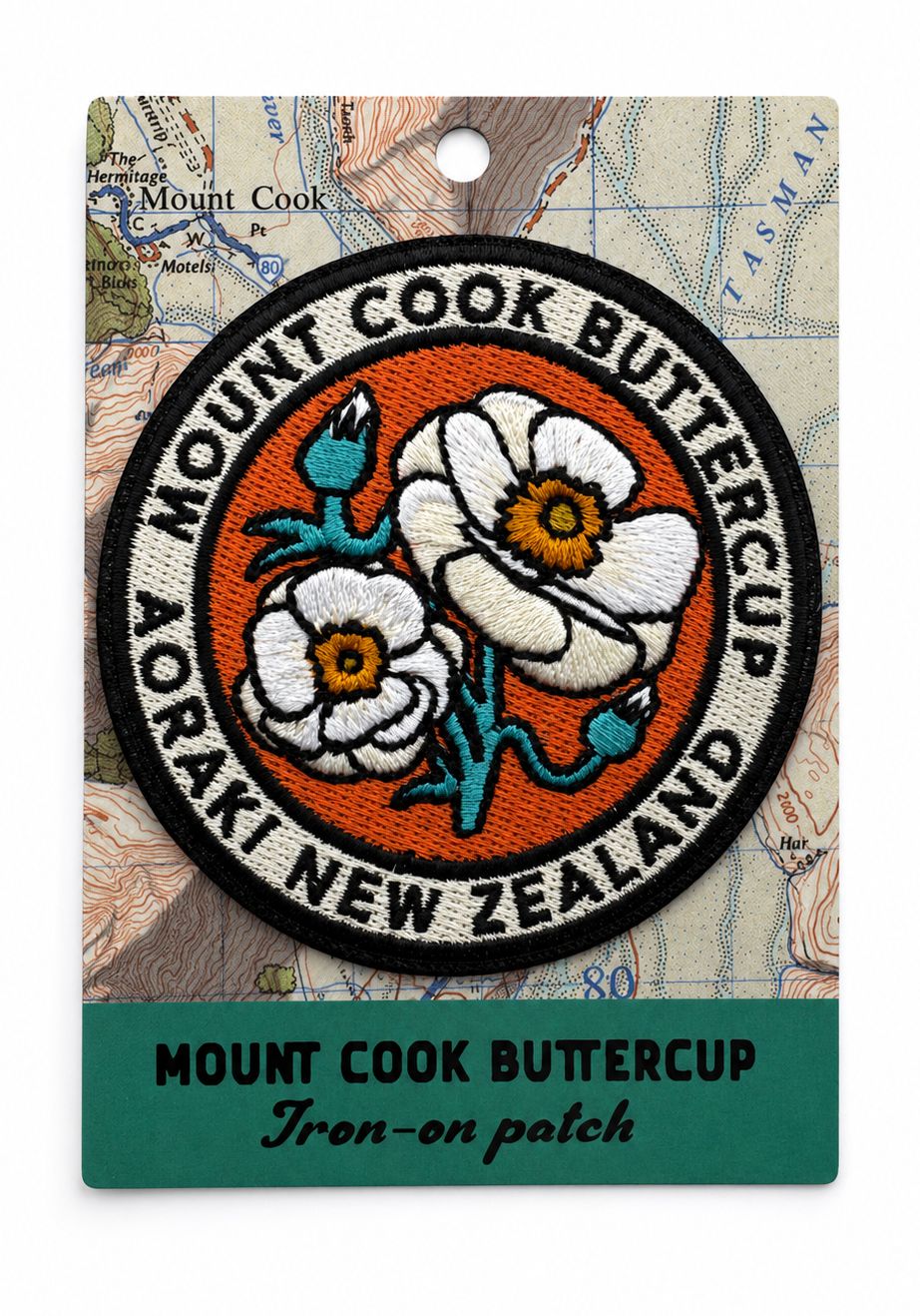 Mount Cook Buttercup iron-on patch