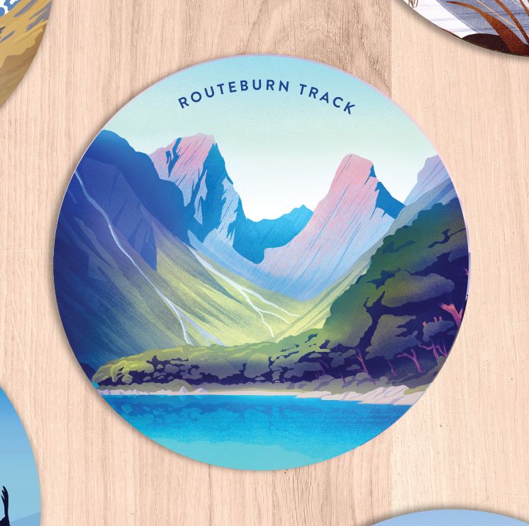 Routeburn track cork coaster