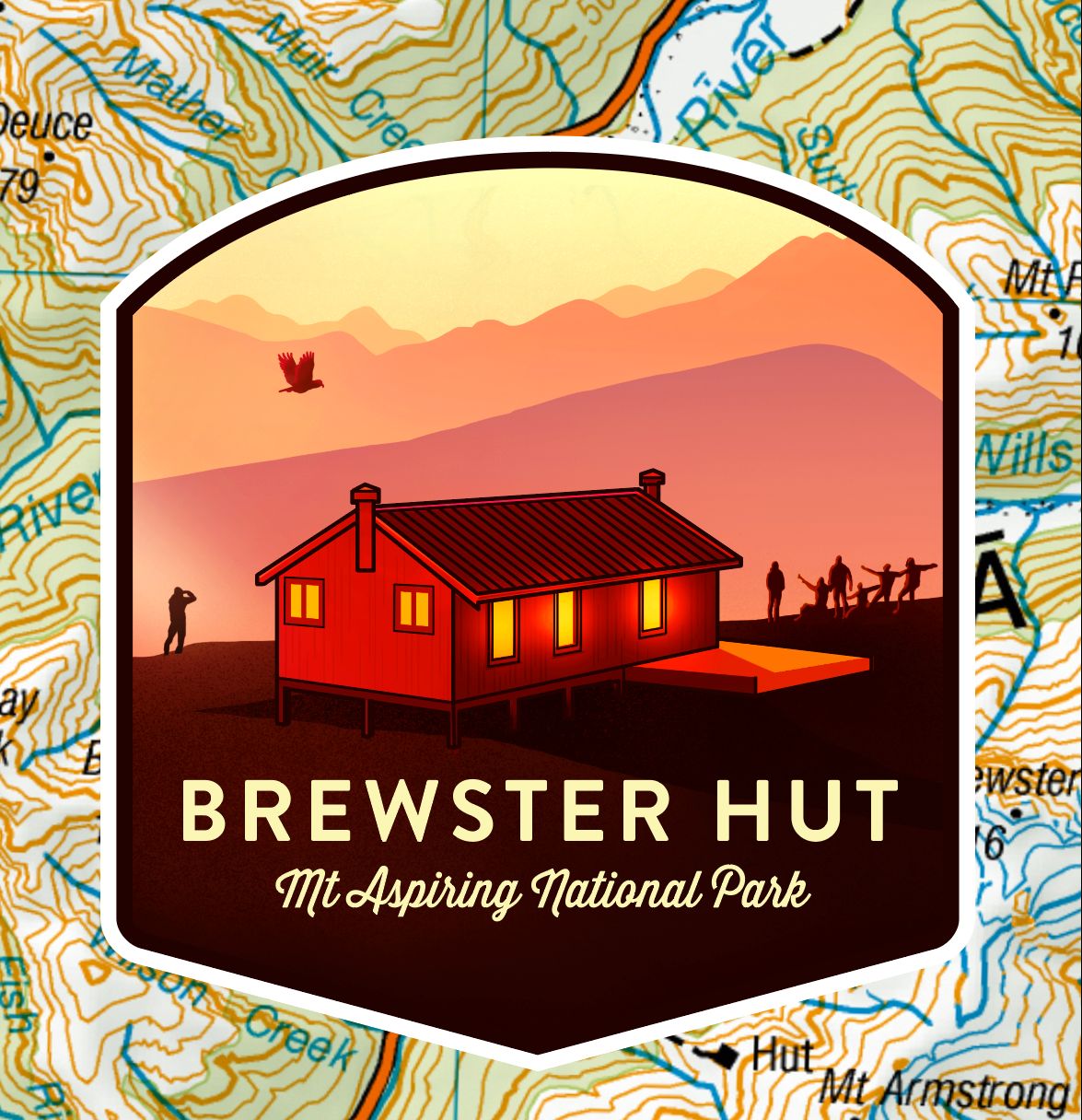 Brewster Hut Sticker