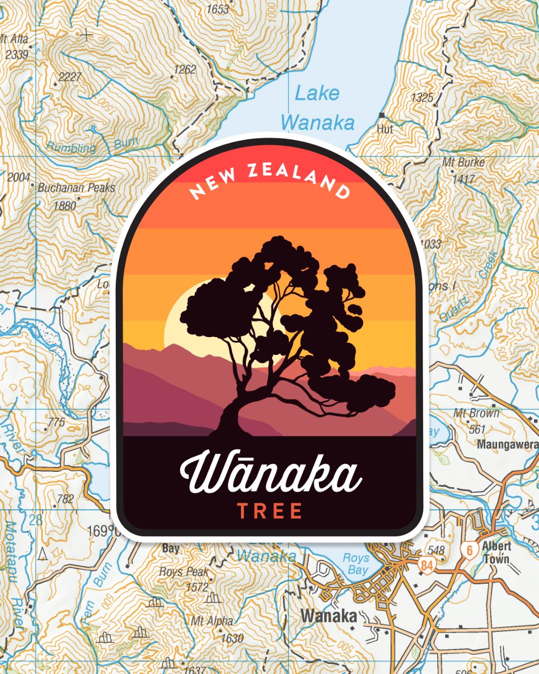 Wanaka Tree sticker