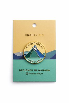 Milford Sound enamel pin