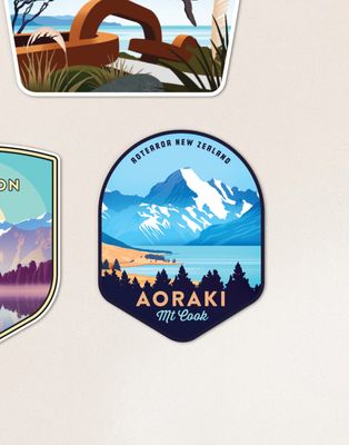 Aoraki Mt Cook printed magnet