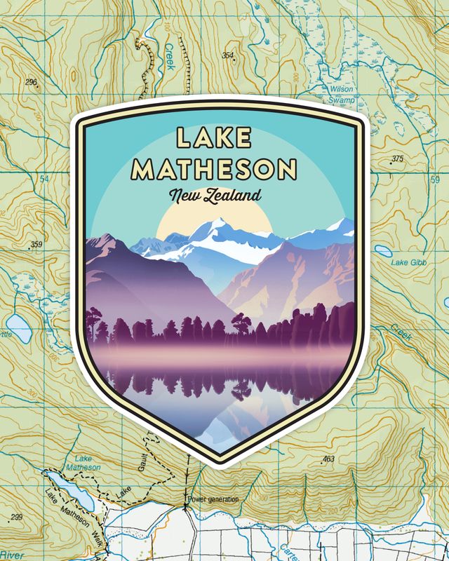 Lake Matheson Sticker