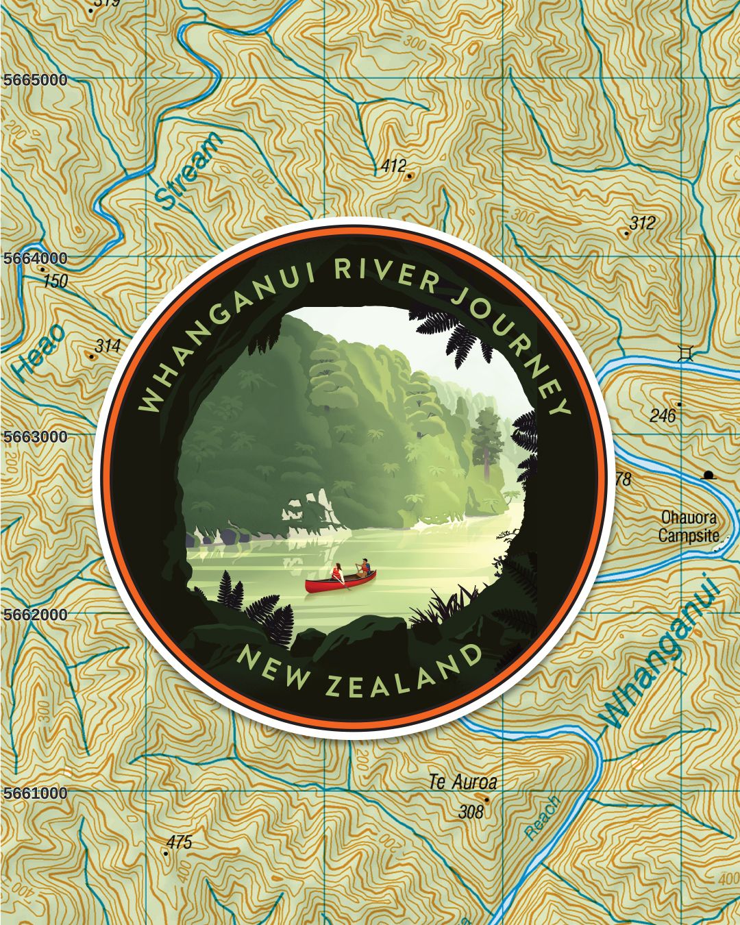 Whanganui River Journey Sticker