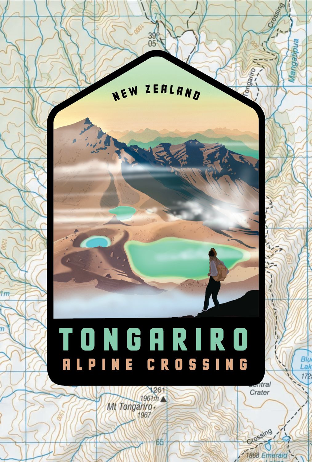 Tongariro Alpine Crossing Sticker
