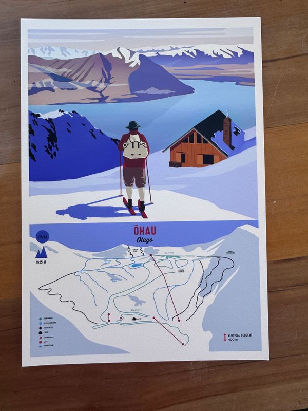 Ohau Ski Map A4 (second)