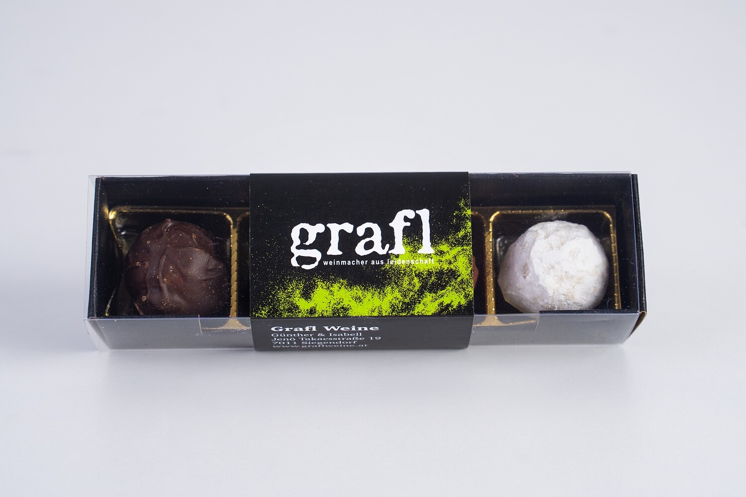 4 Pralinen nach Wahl in der Geschenkverpackung