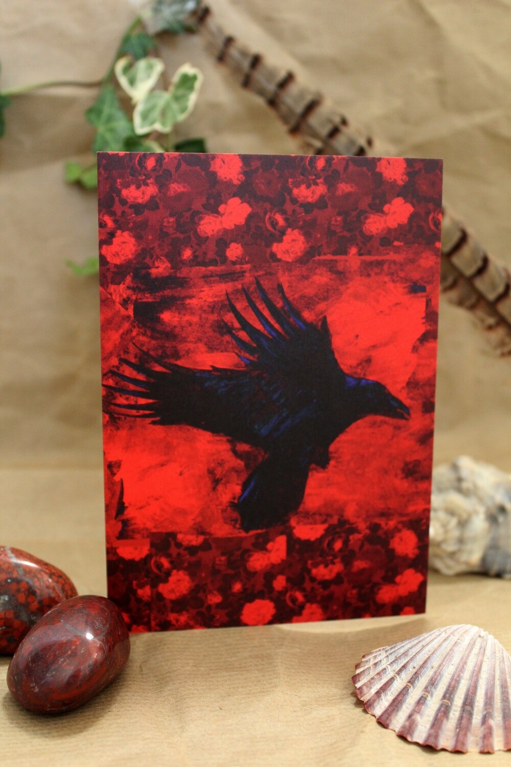 Raven Greetings Card