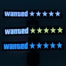 WANTED 5 &amp; Boost Loading Star Windshield Car Light