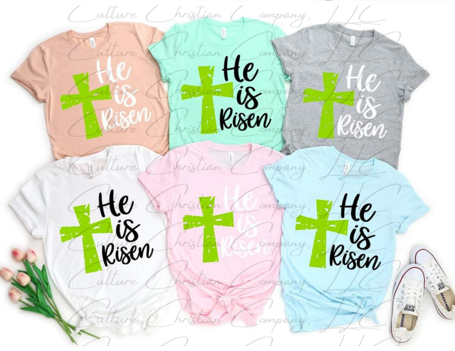 He is RISEN! With Cross Shirt -