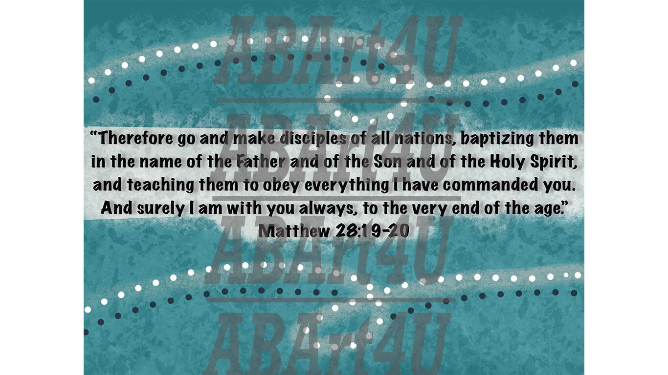 Decorated Bible Verse (blue)