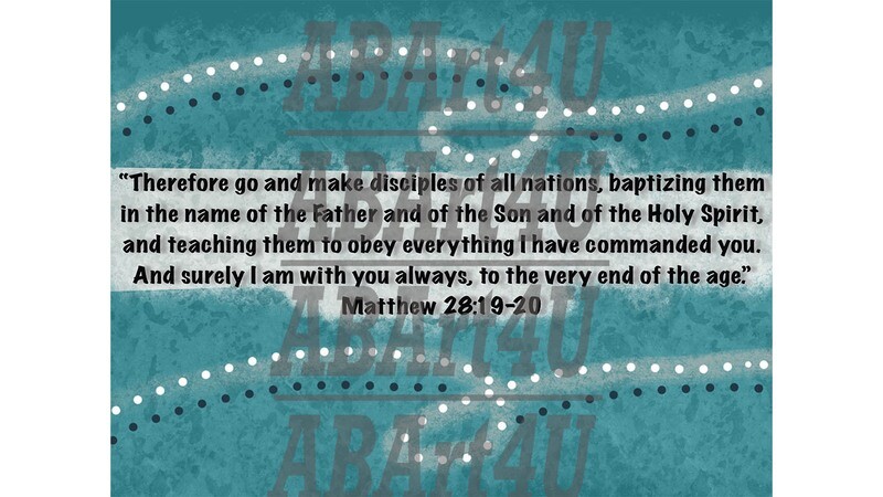 Decorated Bible Verse (blue)