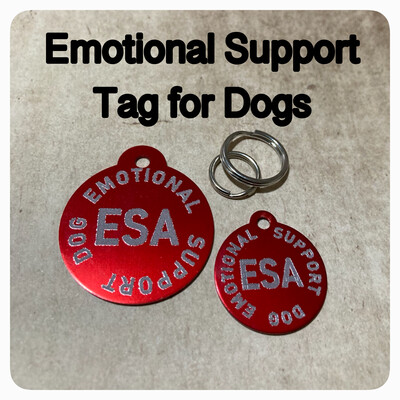 Emotional Support Circle Tag - 2 Sizes 