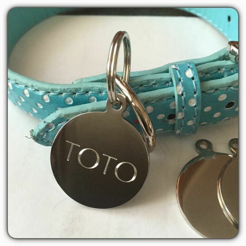 Polished Stainless Steel Circle Dog Tag - 3 Sizes