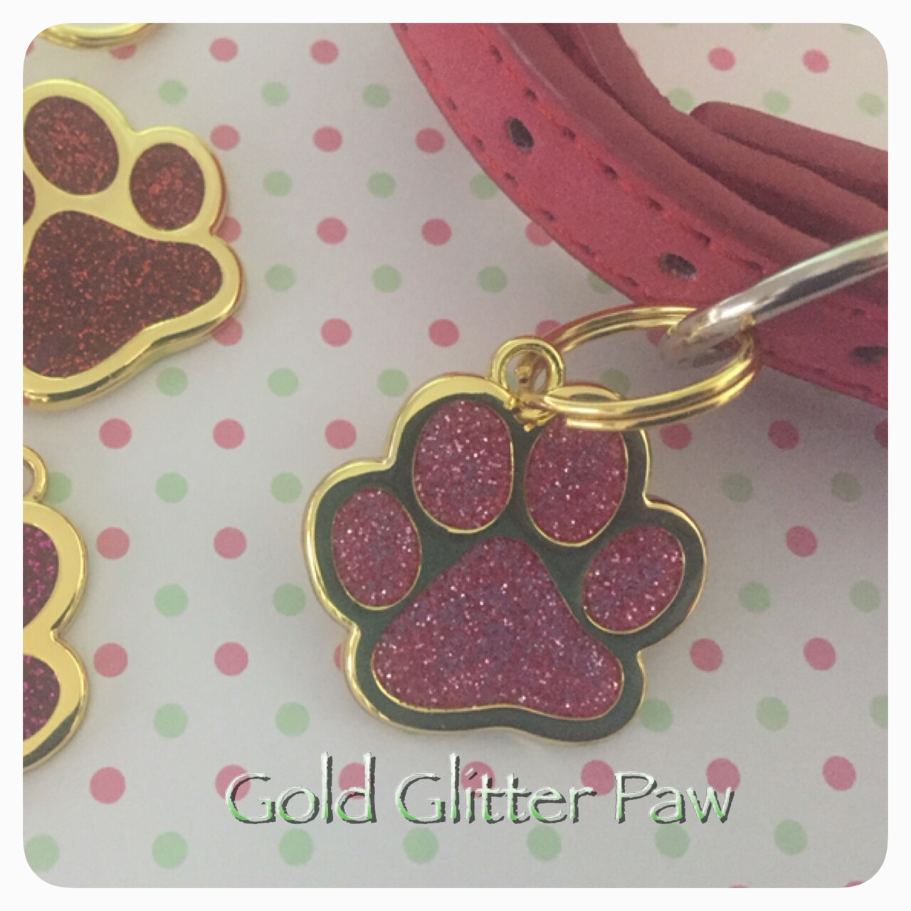 Gold Colour Glitter Paw