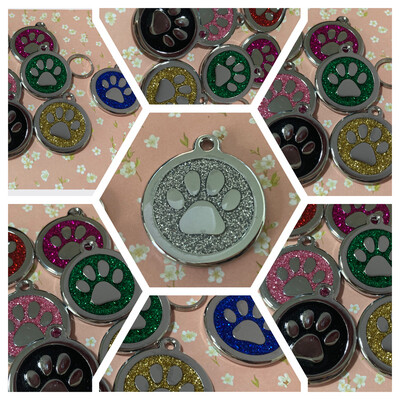 Paw GLITTER Circle - 30mm