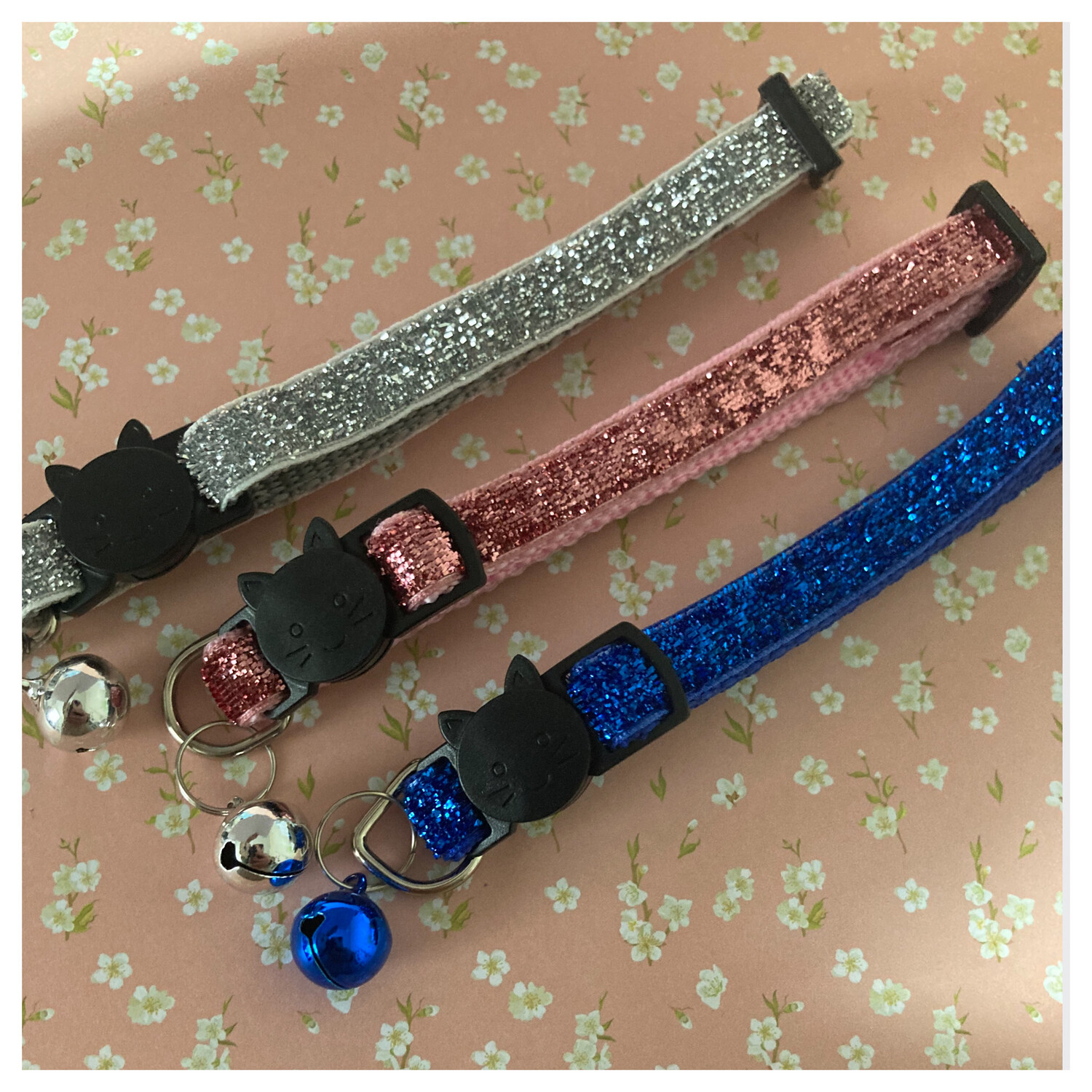 MULTI PACK - 3 Glitter Safety Cat/Kitten Collars