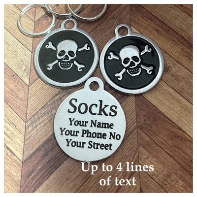 Jolly Roger design 25mm Medium lightweight Circle  Shape