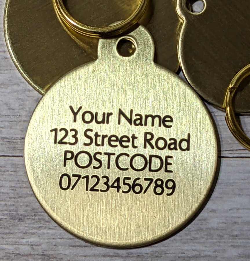 Brass Circles Tag 100% Brass