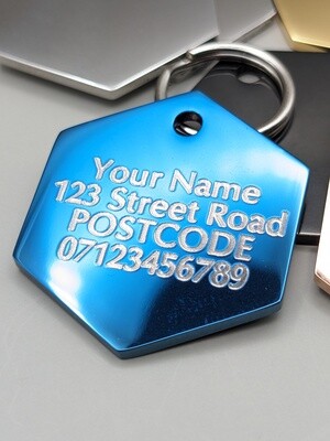 NEW Hexagon Stainless Steel Tag