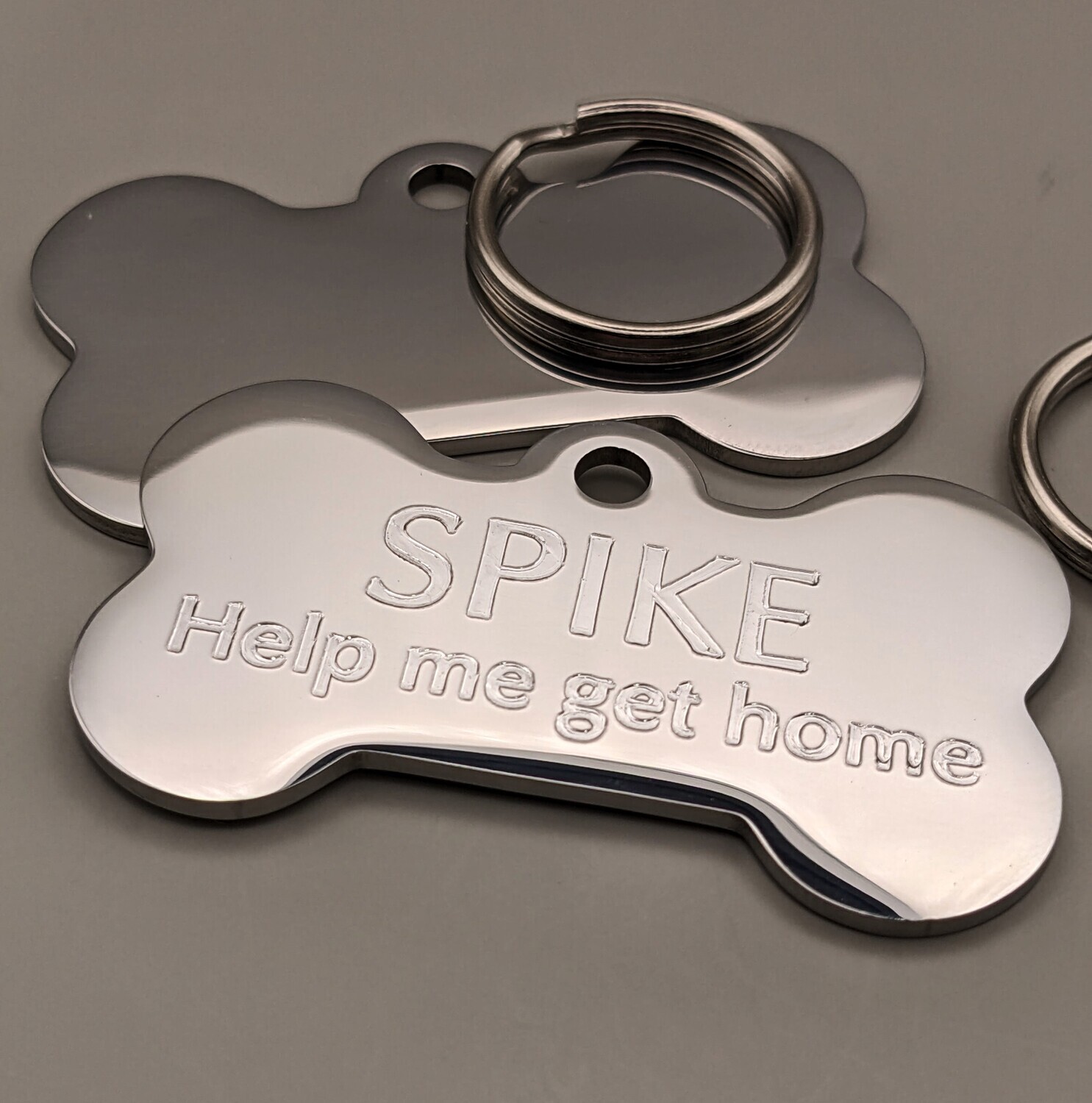 Stainless Steel XL - Heavy Duty Bone Dog Tag