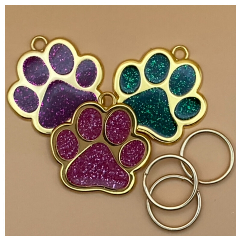 Gold Colour Glitter Paw