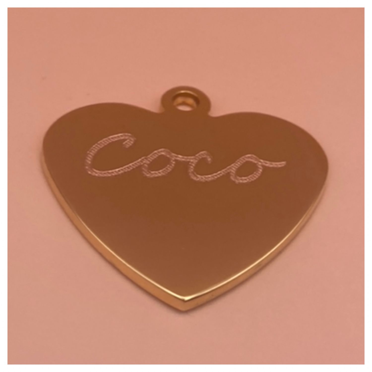 Gold Plated Small Mirror Finish Heart