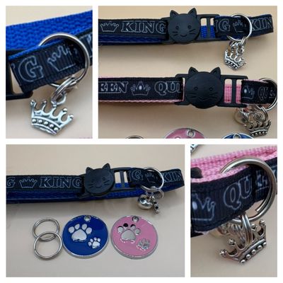 Deluxe Enamel Tag with KING/QUEEN Collar