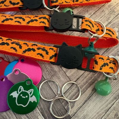 Halloween Bat Tag &amp; Collar Triple Pack Combo