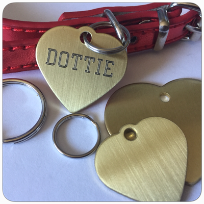 Brass Heart Tag From - 2 Sizes 100% Brass
