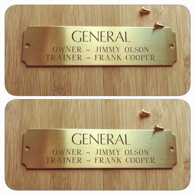 Stall/Stable brass plate