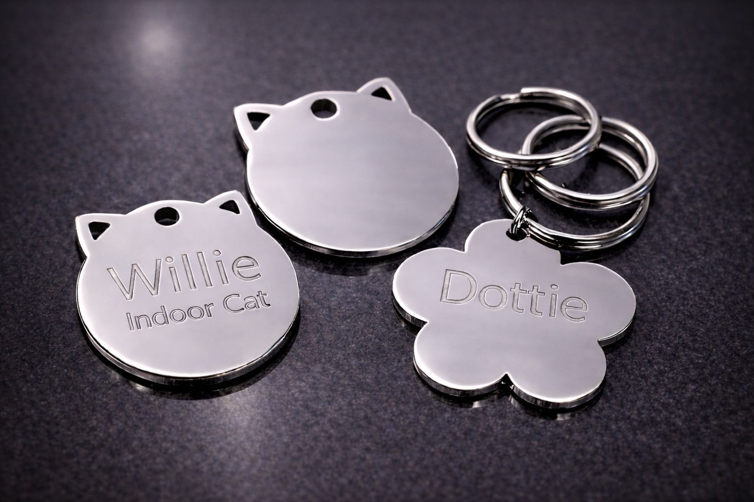 CAT Ears Stainless Steel Tag £7.99