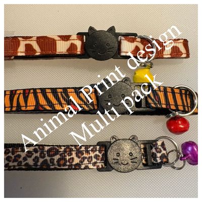 Animal Prints Triple Pack - Cat Collars &amp; Tags Combo