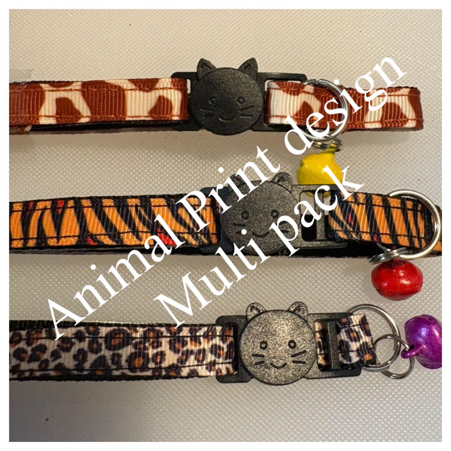 Animal Prints Triple Pack - Cat Collars &amp; Tags Combo