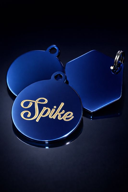 Elite Blue - Stainless Steel Tags