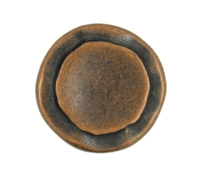 12 Pieces Rustic Circles Metal Shank Buttons 23mm (7/8 inch) (Antique Copper)