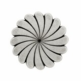 10 Pieces Rotating Flower Metal Shank Buttons. 25mm (1 inch) (Antique Silver)