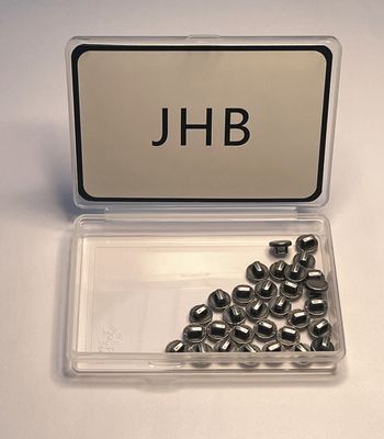 JHB Silver Metal Buttons. 30 Pieces 8mm (5/16 inch)