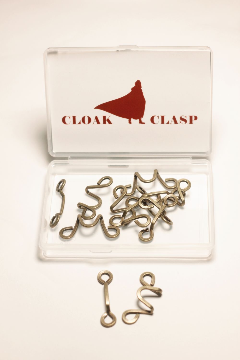 Cloak Clasp Brass Metal Hooks and Eyes Clasps. . 6 Pairs. 23mm
