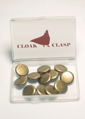 Cloak Clasp Brass  Metal Buttons. 12 Pieces 20mm (3/4 inch)