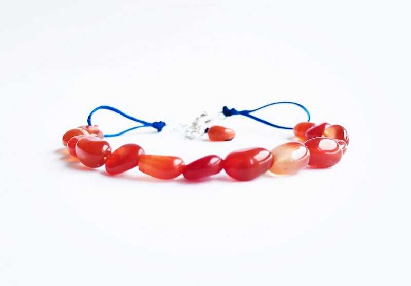 CARNELIAN RICE BEAD BRACELET