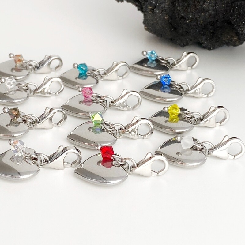 Herz Charm + Mini Kristall