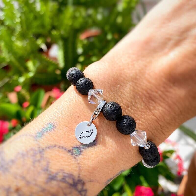 Kristall klar XL - Lava Charm Armband
