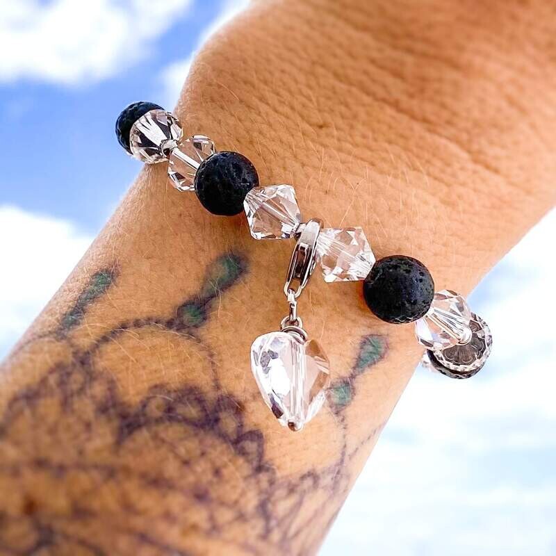 Kristall klar · Doppel XL - Lava Charm Armband