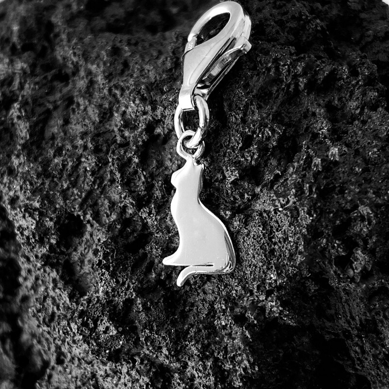 Katze Charm - silber