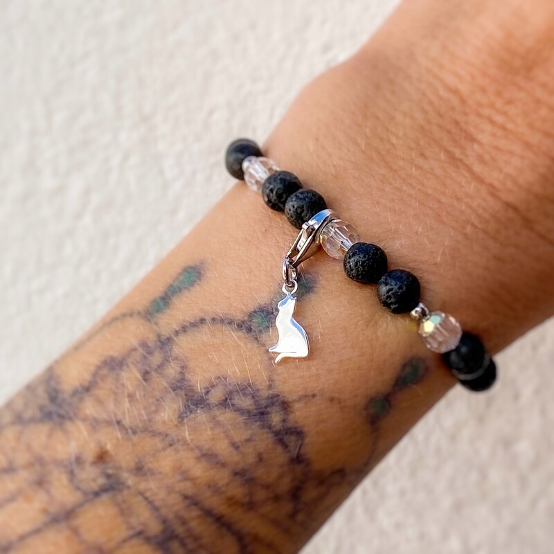 Katze Charm - silber