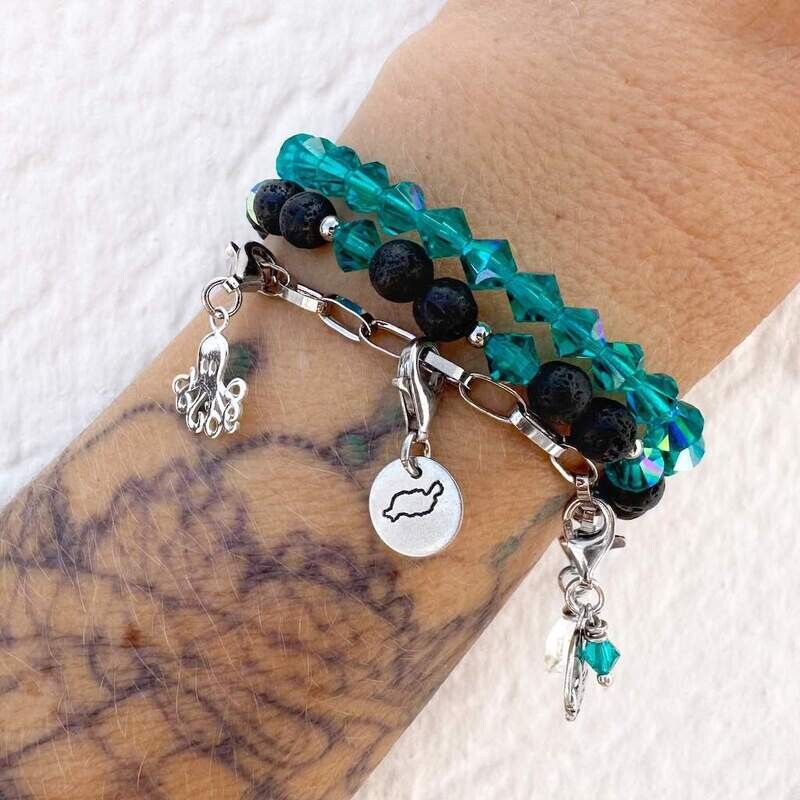 Insel Lanzarote Charm - silber