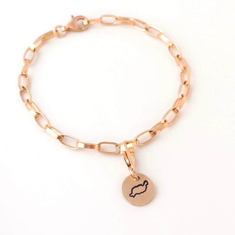 Roségold Armkettchen inklusive Lanzarote Charm